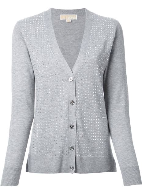 michael kors grey cardigan|Michael Kors cardigan women.